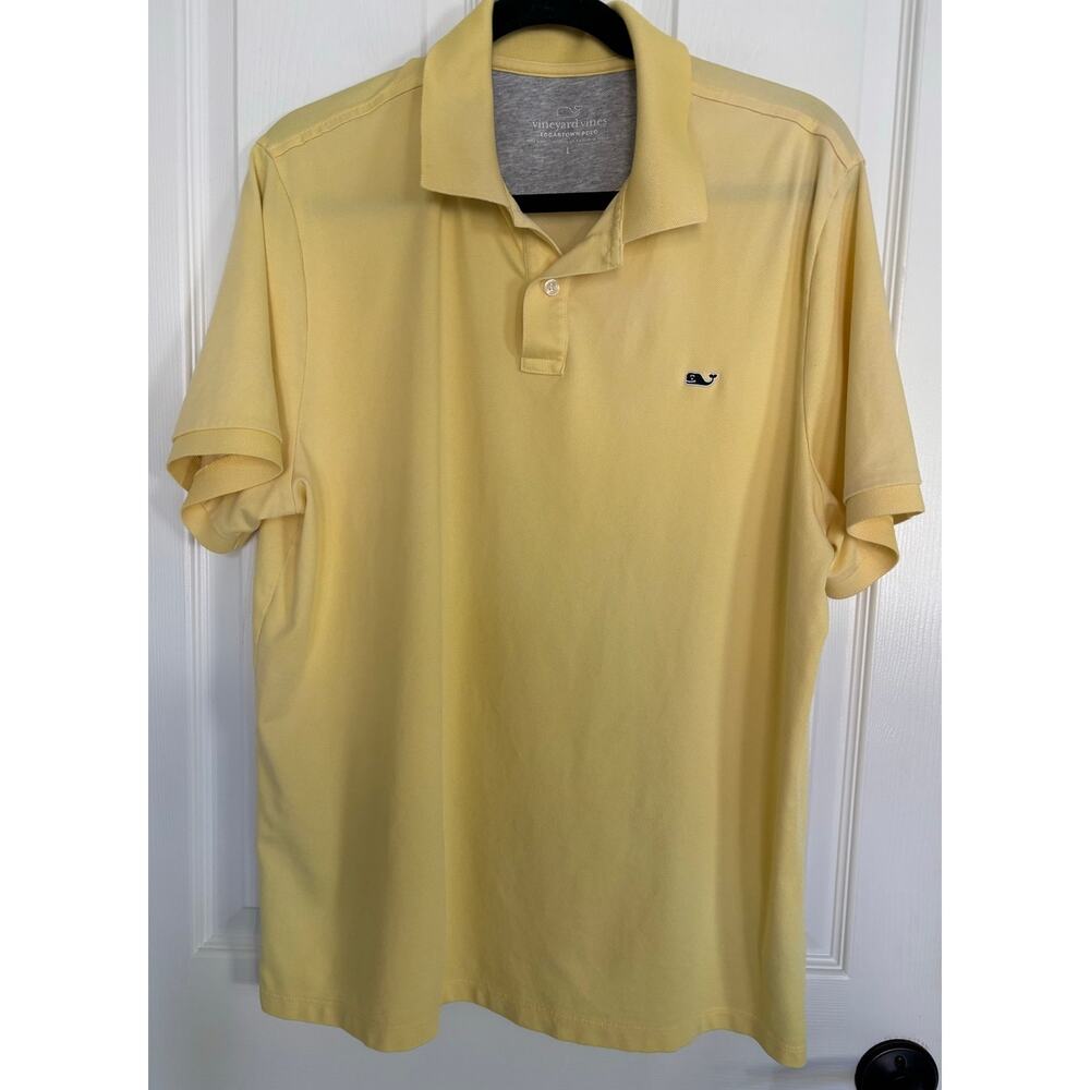 Vineyard Vines Edgartown Polo Shirt Yellow Large Men